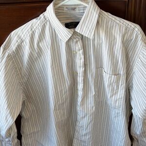 Gitman Brothers White and Blue Striped Shirt